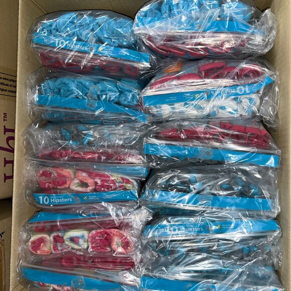 Hanes Girls’ Tagless Hipsters – LOT 73 - 240 pcs – 24 packs (10 ea) – Sz 6 - NEW - Picture 2 of 3